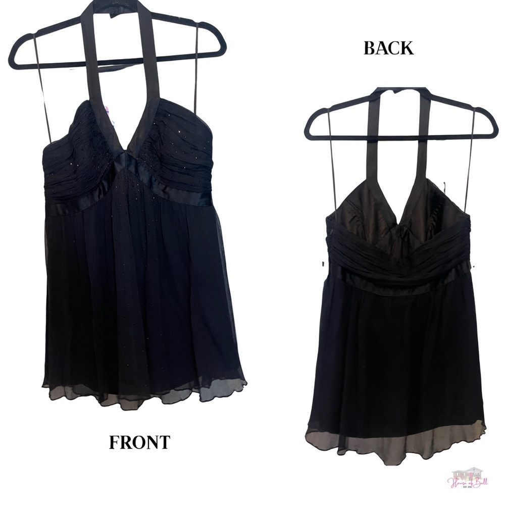 EXPRESS Black Sheer Sparkle Halter Top 10 Y2K Club